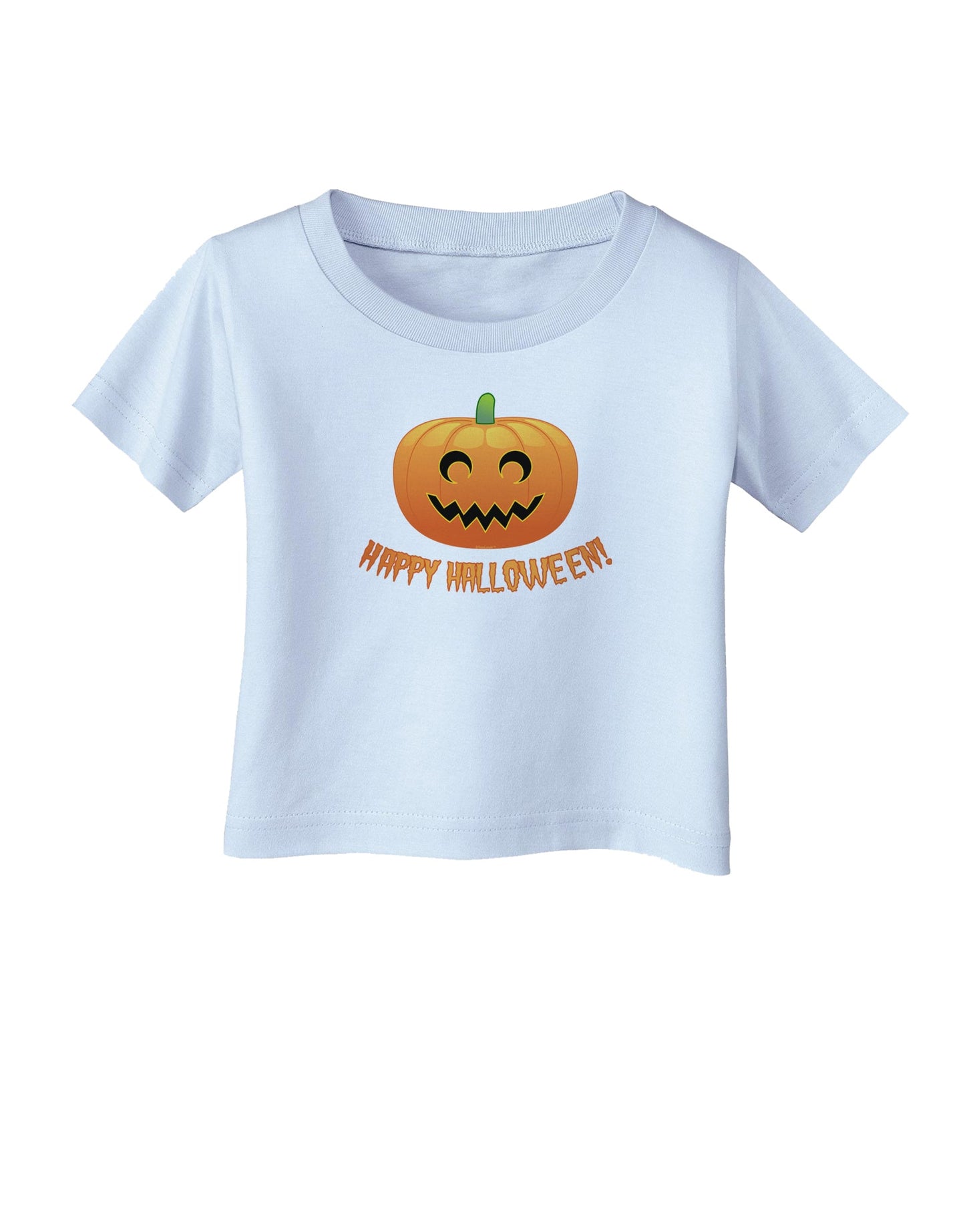 Happy Halloween Jack-o-lantern Infant T-Shirt-Infant T-Shirt-TooLoud-Light-Blue-06-Months-Davson Sales