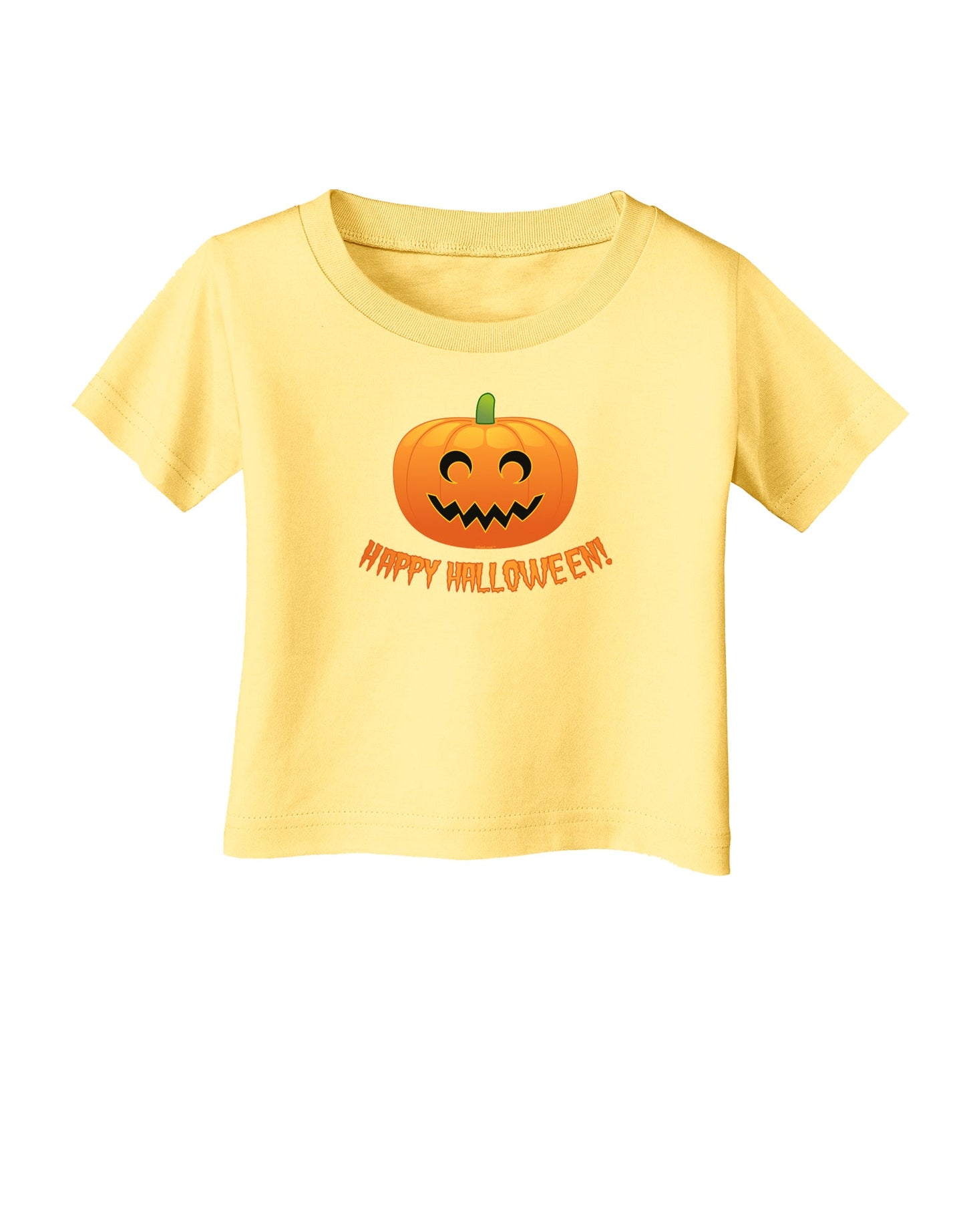 Happy Halloween Jack-o-lantern Infant T-Shirt-Infant T-Shirt-TooLoud-Daffodil-Yellow-06-Months-Davson Sales