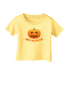 Happy Halloween Jack-o-lantern Infant T-Shirt-Infant T-Shirt-TooLoud-Daffodil-Yellow-06-Months-Davson Sales