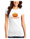 Happy Halloween Jack-o-lantern Juniors T-Shirt-Womens Juniors T-Shirt-TooLoud-White-Juniors Fitted XS-Davson Sales