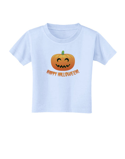 Happy Halloween Jack-o-lantern Toddler T-Shirt-Toddler T-Shirt-TooLoud-Light-Blue-2T-Davson Sales