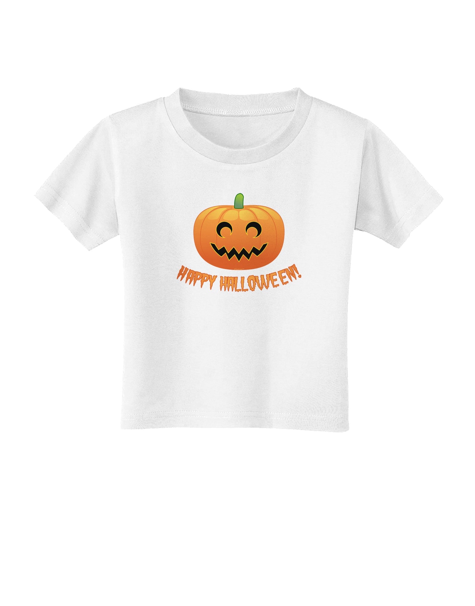 Happy Halloween Jack-o-lantern Toddler T-Shirt-Toddler T-Shirt-TooLoud-White-2T-Davson Sales