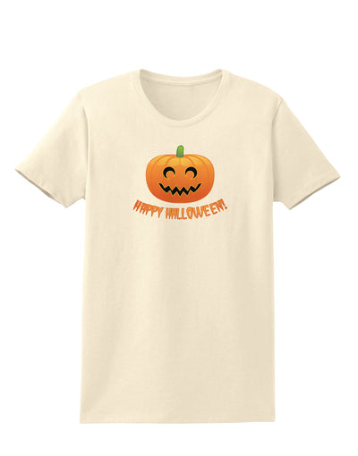 Happy Halloween Jack-o-lantern Womens T-Shirt-Womens T-Shirt-TooLoud-Natural-X-Small-Davson Sales