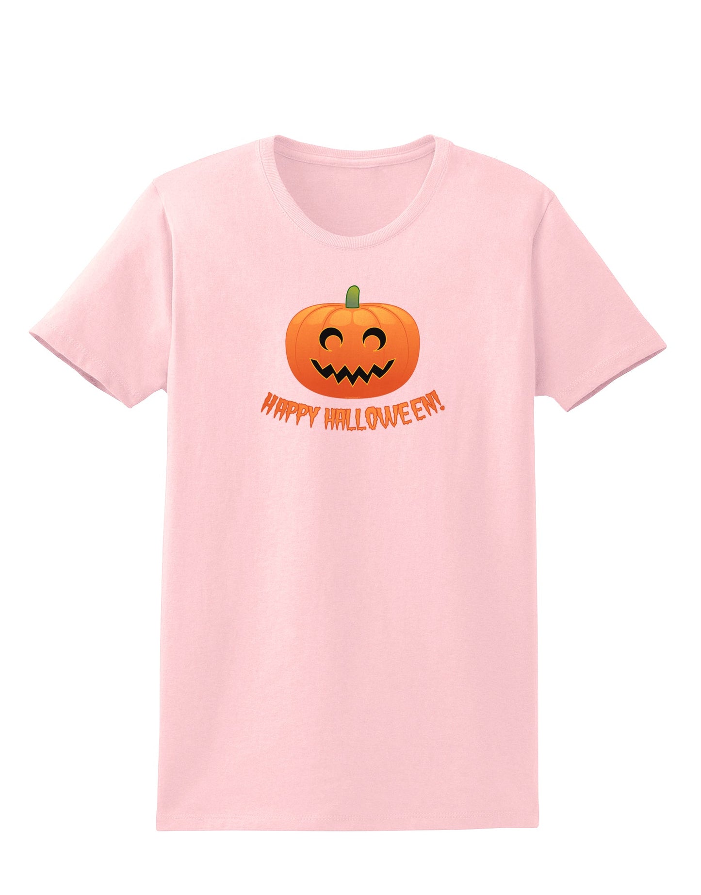 Happy Halloween Jack-o-lantern Womens T-Shirt-Womens T-Shirt-TooLoud-PalePink-X-Small-Davson Sales