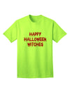 Happy Halloween Witches Blood Red Adult T-Shirt - Premium Quality for Festive Celebrations-Mens T-shirts-TooLoud-Neon-Green-Small-Davson Sales