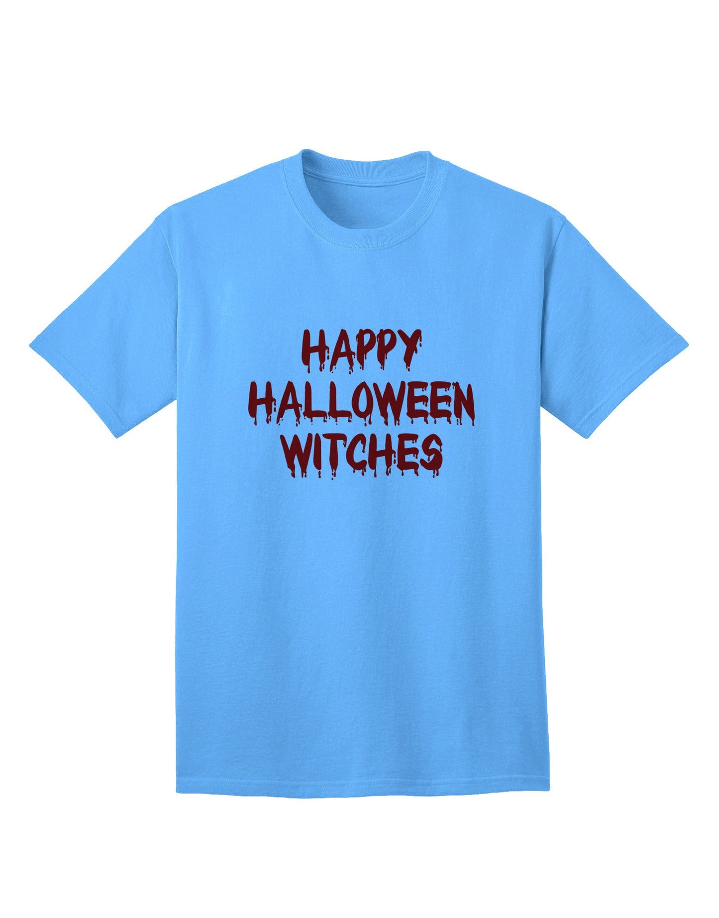 Happy Halloween Witches Blood Red Adult T-Shirt - Premium Quality for Festive Celebrations-Mens T-shirts-TooLoud-Aquatic-Blue-Small-Davson Sales