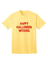 Happy Halloween Witches Blood Red Adult T-Shirt - Premium Quality for Festive Celebrations-Mens T-shirts-TooLoud-Yellow-Small-Davson Sales