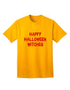 Happy Halloween Witches Blood Red Adult T-Shirt - Premium Quality for Festive Celebrations-Mens T-shirts-TooLoud-Gold-Small-Davson Sales