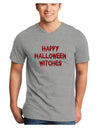 Happy Halloween Witches Blood Red Adult V-Neck T-shirt-Mens V-Neck T-Shirt-TooLoud-HeatherGray-Small-Davson Sales