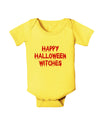 Happy Halloween Witches Blood Red Baby Romper Bodysuit-Baby Romper-TooLoud-Yellow-06-Months-Davson Sales