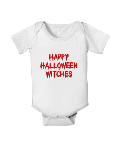 Happy Halloween Witches Blood Red Baby Romper Bodysuit-Baby Romper-TooLoud-White-06-Months-Davson Sales