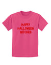 Happy Halloween Witches Blood Red Childrens Dark T-Shirt-Childrens T-Shirt-TooLoud-Sangria-X-Small-Davson Sales