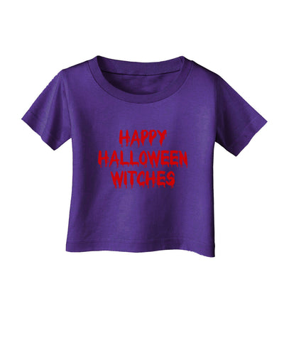 Happy Halloween Witches Blood Red Infant T-Shirt Dark-Infant T-Shirt-TooLoud-Purple-06-Months-Davson Sales