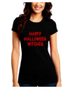 Happy Halloween Witches Blood Red Juniors Crew Dark T-Shirt-T-Shirts Juniors Tops-TooLoud-Black-Juniors Fitted Small-Davson Sales