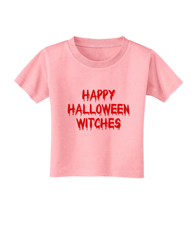 Happy Halloween Witches Blood Red Toddler T-Shirt-Toddler T-Shirt-TooLoud-Candy-Pink-2T-Davson Sales