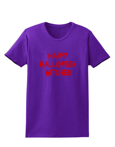 Happy Halloween Witches Blood Red Womens Dark T-Shirt-TooLoud-Purple-X-Small-Davson Sales