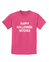 Happy Halloween Witches Childrens Dark T-Shirt-Childrens T-Shirt-TooLoud-Sangria-X-Small-Davson Sales