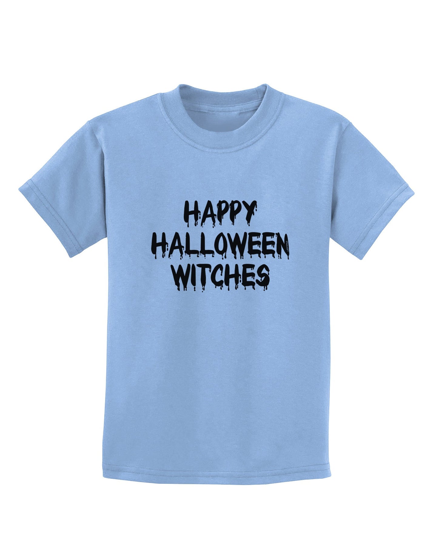 Happy Halloween Witches Childrens T-Shirt-Childrens T-Shirt-TooLoud-Light-Blue-X-Small-Davson Sales
