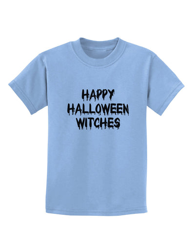 Happy Halloween Witches Childrens T-Shirt-Childrens T-Shirt-TooLoud-Light-Blue-X-Small-Davson Sales