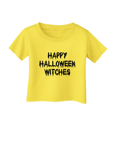 Happy Halloween Witches Infant T-Shirt-Infant T-Shirt-TooLoud-Yellow-06-Months-Davson Sales