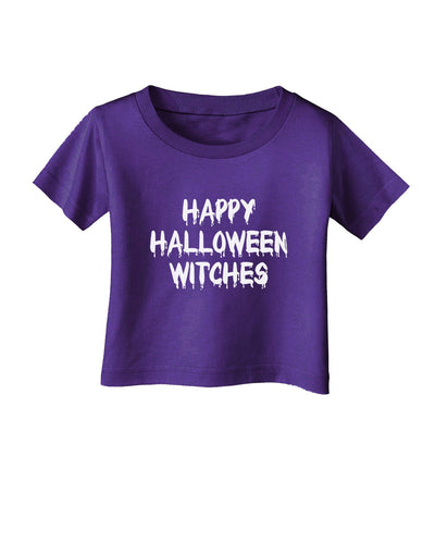 Happy Halloween Witches Infant T-Shirt Dark-Infant T-Shirt-TooLoud-Purple-06-Months-Davson Sales