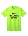 Happy Halloween Witches - Premium Adult T-Shirt for Festive Celebrations-Mens T-shirts-TooLoud-Neon-Green-Small-Davson Sales