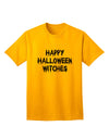 Happy Halloween Witches - Premium Adult T-Shirt for Festive Celebrations-Mens T-shirts-TooLoud-Gold-Small-Davson Sales