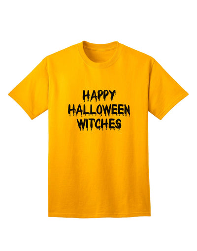 Happy Halloween Witches - Premium Adult T-Shirt for Festive Celebrations-Mens T-shirts-TooLoud-Gold-Small-Davson Sales