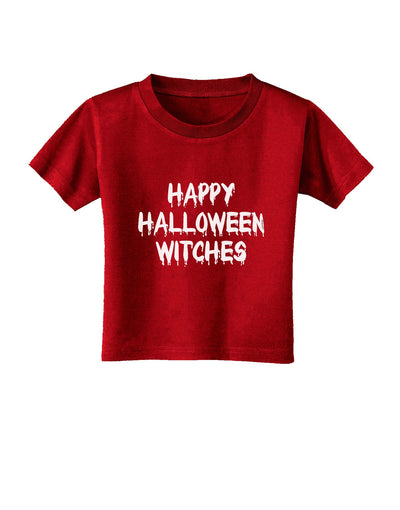 Happy Halloween Witches Toddler T-Shirt Dark-Toddler T-Shirt-TooLoud-Clover-Green-2T-Davson Sales