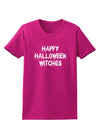 Happy Halloween Witches Womens Dark T-Shirt-TooLoud-Hot-Pink-Small-Davson Sales