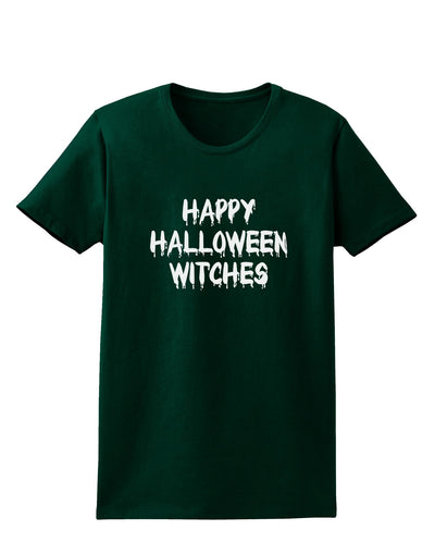 Happy Halloween Witches Womens Dark T-Shirt-TooLoud-Forest-Green-Small-Davson Sales