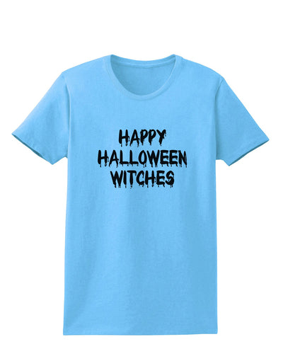 Happy Halloween Witches Womens T-Shirt-Womens T-Shirt-TooLoud-Aquatic-Blue-X-Small-Davson Sales