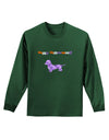 Happy Halloweenie Doxie Dog Halloween Adult Long Sleeve Dark T-Shirt-TooLoud-Dark-Green-Small-Davson Sales