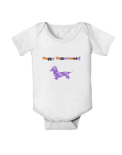 Happy Halloweenie Doxie Dog Halloween Baby Romper Bodysuit-Baby Romper-TooLoud-White-06-Months-Davson Sales