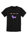 Happy Halloweenie Doxie Dog Halloween Childrens Dark T-Shirt-Childrens T-Shirt-TooLoud-Black-X-Small-Davson Sales