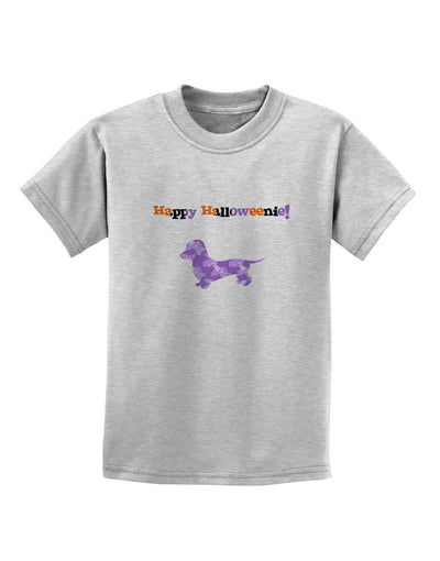 Happy Halloweenie Doxie Dog Halloween Childrens T-Shirt-Childrens T-Shirt-TooLoud-AshGray-X-Small-Davson Sales