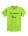 Happy Halloweenie Doxie Dog Halloween Childrens T-Shirt-Childrens T-Shirt-TooLoud-Lime-Green-X-Small-Davson Sales