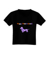 Happy Halloweenie Doxie Dog Halloween Toddler T-Shirt Dark-Toddler T-Shirt-TooLoud-Black-2T-Davson Sales