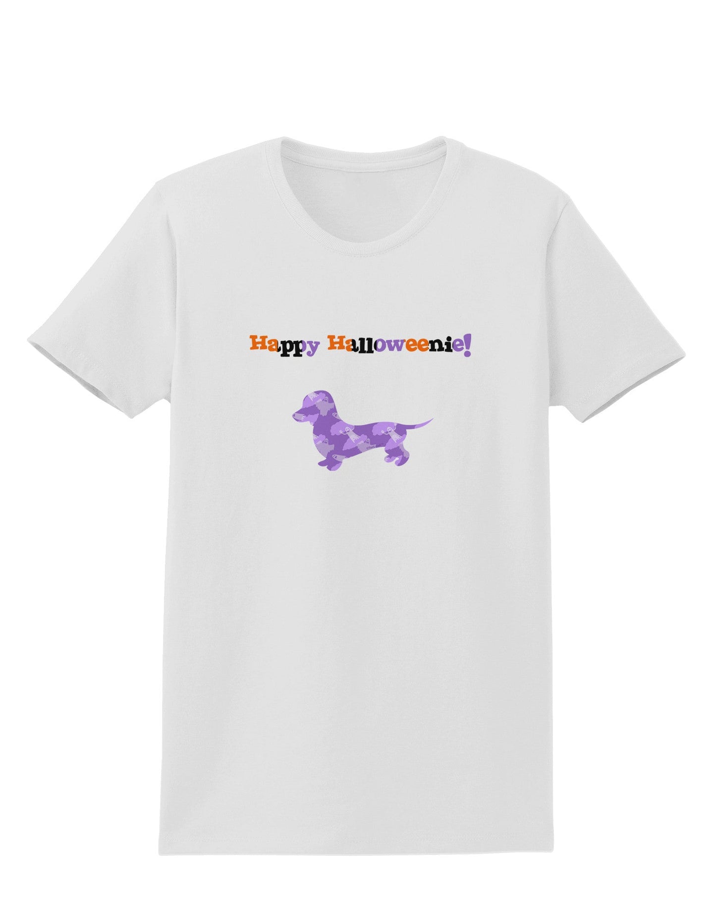Happy Halloweenie Doxie Dog Halloween Womens T-Shirt-Womens T-Shirt-TooLoud-White-X-Small-Davson Sales