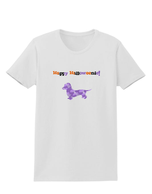 Happy Halloweenie Doxie Dog Halloween Womens T-Shirt-Womens T-Shirt-TooLoud-White-X-Small-Davson Sales