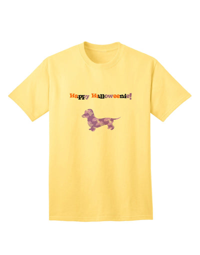 Happy Halloweenie Doxie Dog: Premium Adult Halloween T-Shirt Collection-Mens T-shirts-TooLoud-Yellow-Small-Davson Sales