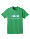 Happy Hanukkah Blue Dreidels Adult Dark T-Shirt-Mens T-Shirt-TooLoud-Kelly-Green-Small-Davson Sales