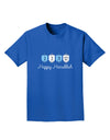 Happy Hanukkah Blue Dreidels Adult Dark T-Shirt-Mens T-Shirt-TooLoud-Royal-Blue-Small-Davson Sales