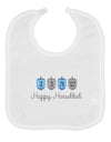 Happy Hanukkah Blue Dreidels Baby Bib