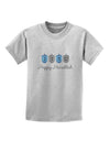 Happy Hanukkah Blue Dreidels Childrens T-Shirt-Childrens T-Shirt-TooLoud-AshGray-X-Small-Davson Sales