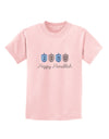 Happy Hanukkah Blue Dreidels Childrens T-Shirt-Childrens T-Shirt-TooLoud-PalePink-X-Small-Davson Sales