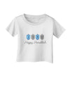 Happy Hanukkah Blue Dreidels Infant T-Shirt-Infant T-Shirt-TooLoud-White-06-Months-Davson Sales