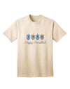 Happy Hanukkah Blue Dreidels - Premium Adult T-Shirt for Festive Celebrations-Mens T-shirts-TooLoud-Natural-Small-Davson Sales