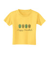 Happy Hanukkah Blue Dreidels Toddler T-Shirt-Toddler T-Shirt-TooLoud-Yellow-2T-Davson Sales