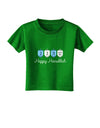 Happy Hanukkah Blue Dreidels Toddler T-Shirt Dark-Toddler T-Shirt-TooLoud-Royal-Blue-2T-Davson Sales